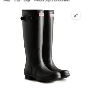 Never Worn -Hunter Women’s Original Tall Rain Boots - Size 9